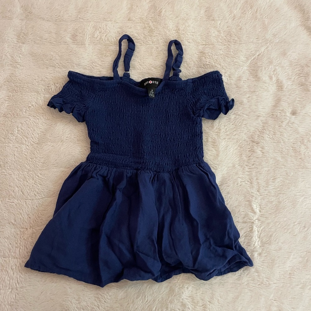 Bay Byer Deep Blue Kids Smocked Top